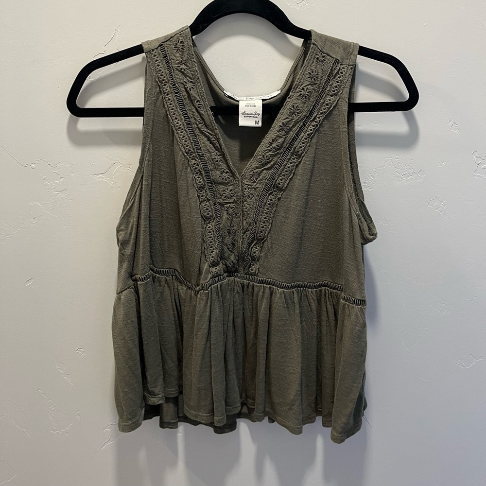 M FOREST GREEN AMERICAN RAG TANK